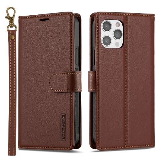 LC.IMEEKE L2 Series Magsafe PU Phone Case for iPhone 12/12 Pro with Lanyard - 1