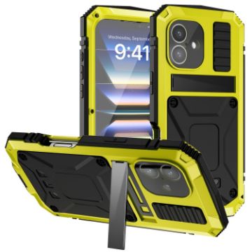 R-JUST Life Waterproof Phone Case for iPhone 16 Plus - Yellow - 1