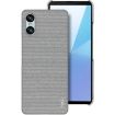 Sony Xperia 10 VI Imak Ruiyi Cloth Texture Phone Case - Light Grey - 1