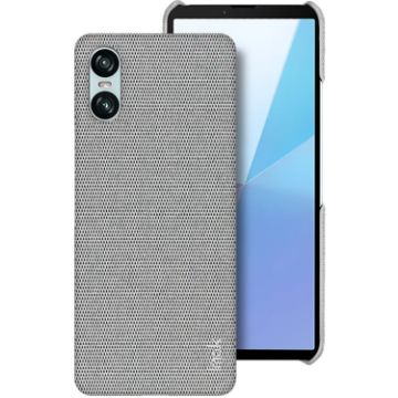 Sony Xperia 10 VI Imak Ruiyi Cloth Texture Phone Case - Light Grey - 1