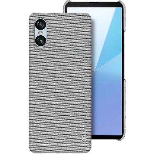 Sony Xperia 10 VI Imak Ruiyi Cloth Texture Phone Case - Light Grey - 1