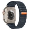 Apple Watch Series 6 40mm Sea Wave Nylon Hook and Loop Fastener Watch Band Blue - 1