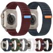 Apple Watch Series 6 40mm Sea Wave Nylon Hook and Loop Fastener Watch Band Blue - 2