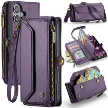 iPhone 16 Plus CaseMe C36 Wallet RFID Leather Phone Case - 1