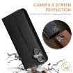 iPhone 16 Fierre Shann PU Leather Phone Case - Black - 3