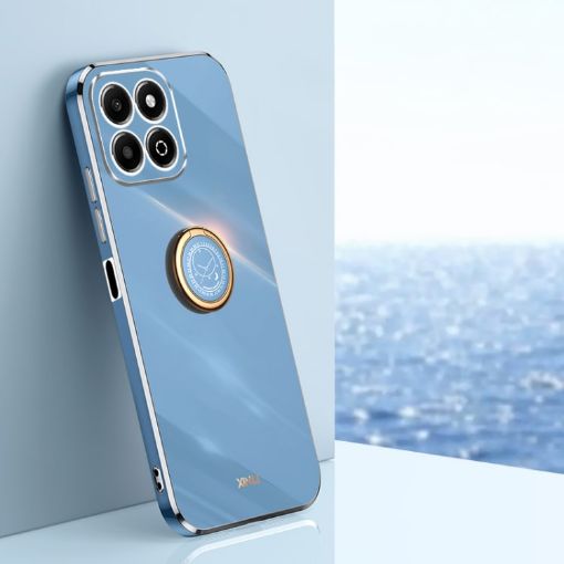 For Honor X6b XINLI Straight Edge 6D Electroplate TPU Phone Case (Celestial Blue) - 1