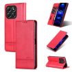 For Honor X6b AZNS Magnetic Calf Texture Flip Leather Phone Case - Red - 1