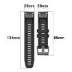 Garmin Fenix 8 MIP 51mm Silicone Watch Band White+Black - 5