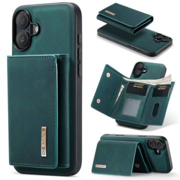 DG.MING M1 Series iPhone 16 Wallet Leather Case - Green - 1
