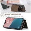 iPhone 16 Pro DG.MING M1 Series 3-Fold Multi Card Wallet Leather Phone Case - 4