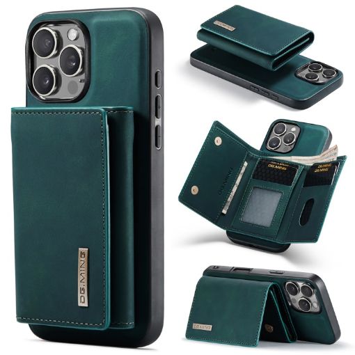 iPhone 16 Pro Max DG.MING M1 Series 3-Fold Multi Card Wallet Leather Case - 1