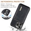 iPhone 16 Pro DG.MING M1 Series Wallet Leather Case - Black - 5