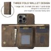 iPhone 16 Pro Max DG.MING M1 Series 3-Fold Multi Card Wallet Leather Phone Case - 2
