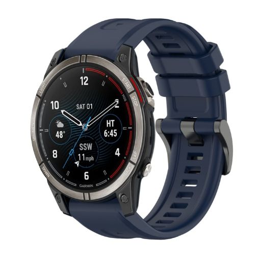 Garmin Quatix 7 Midnight Blue Silicone Watch Band - 1