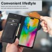 LC.IMEEKE RFID Anti-theft Leather Phone Case for iPhone 16 Pro Max (Black) - 5