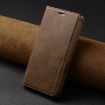 LC.IMEEKE RFID Anti-theft Leather Phone Case for iPhone 16 (Brown) - 2