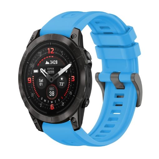 Garmin Epix Pro 42mm Silicone Watch Band - Sky Blue - 1
