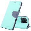 GOOSPERY FANCY DIARY Cross Texture Leather Phone Case - Mint Green - 1