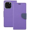 GOOSPERY FANCY DIARY Cross Texture Leather Phone Case - Purple - 2