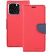 GOOSPERY FANCY DIARY Cross Texture Leather Phone Case for iPhone 16 Pro - Red - 2