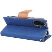 GOOSPERY CANVAS DIARY Fabric Texture Flip Leather Phone Case - Blue - 3