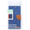 GOOSPERY CANVAS DIARY Fabric Texture Flip Leather Phone Case - Blue - 4