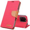 GOOSPERY Canvas Diary Fabric Texture Flip Leather Phone Case - Red - 1