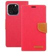 GOOSPERY Canvas Diary Fabric Texture Flip Leather Phone Case - Red - 2
