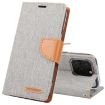 GOOSPERY CANVAS DIARY Fabric Texture Flip Leather Phone Case - Grey - 1