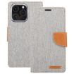 GOOSPERY CANVAS DIARY Fabric Texture Flip Leather Phone Case - Grey - 2