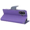 iPhone 16 GOOSPERY FANCY DIARY Cross Texture Leather Phone Case Purple - 3