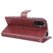 iPhone 16 GOOSPERY BLUE MOON Crazy Horse Texture Leather Phone Case - Wine Red - 3