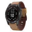 Garmin Quatix 7 Pro Leather Steel Buckle 22mm Watch Band - Light Brown - 1