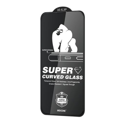 iPhone 16 Pro King Kong 6D Curved HD Tempered Glass Film - 1