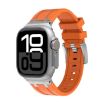 AP Silicone Watch Band for Apple Watch Series 10 42mm - Silver Orange - 1