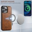 iPhone 16 Pro Max Suteni H17 Oil Eax Leather Wallet Case - 3