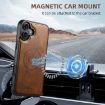 iPhone 16 Suteni H17 Oil Eax Leather MagSafe Detachable Wallet Phone Case - 4
