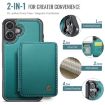 JEEHOOD J05 Business Magnetic RFID Leather Phone Case (Blue Green) - 2