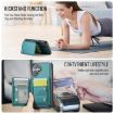 JEEHOOD J05 Business Magnetic RFID Leather Phone Case (Blue Green) - 6