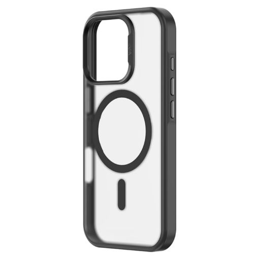 iPhone 16 Pro ZGA Magsafe Frosted PC Hybrid TPU Phone Case - Black - 1