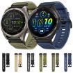 Garmin Fenix 8 MIP 47mm Nylon Canvas Quick Release 22mm Watch Band Blue - 2