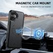 iPhone 16 Suteni TXWH18 Carbon Fiber Wallet Case (Black) - 2