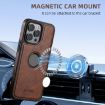 iPhone 16 Plus Suteni M1 Oil Wax MagSafe Detachable Horizontal Card Bag Phone Case - 2