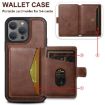 iPhone 16 Plus Suteni M1 Oil Wax MagSafe Detachable Horizontal Card Bag Phone Case - 6