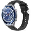 22mm Black Silicone Watch Band for Huawei Watch - Ultimate Stripe Texture - 1