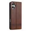iPhone 16 AZNS Magnetic Calf Texture Flip Leather Phone Case - Dark Brown - 3