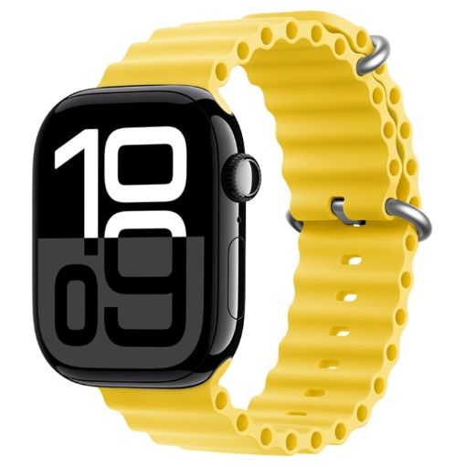 Apple Watch Series 10 46mm ZGA Ocean Silicone Watch Band Yellow - 1