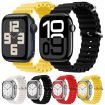 Apple Watch Series 10 46mm ZGA Ocean Silicone Watch Band - Black - 2