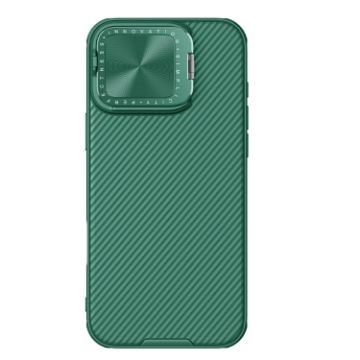 NILLKIN Black Mirror Prop CD Texture Mirror Phone Case for iPhone 16 Pro Max - Green - 1