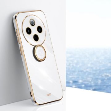Vivo Y300 Pro White TPU Phone Case with Ring Holder - 1
